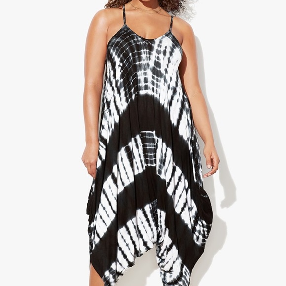 SWIMSUITS FOR ALL HARLOW TYE DYE JUMPSUIT COVERUP - Picture 2 of 5